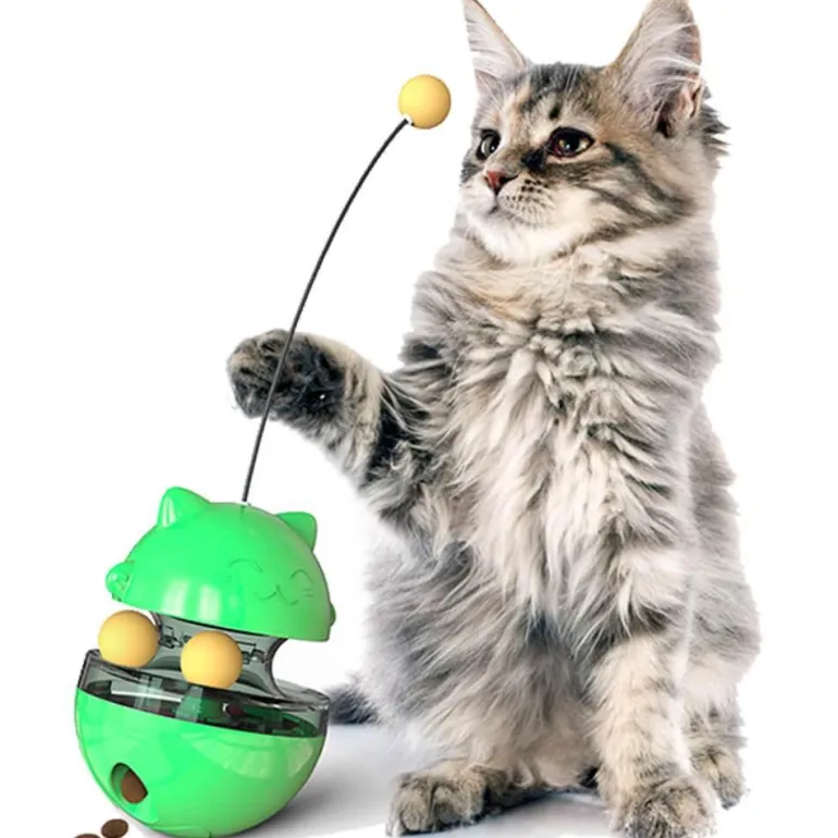 Interaktiver Leckerli-Spender für Katzenspielzeug für spannenden Spielspaß