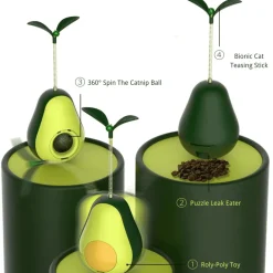 Interaktives Avocado-Wackler-Katzenspielzeug – Spannender 3-in-1-Spaß für Ihren Stubentiger