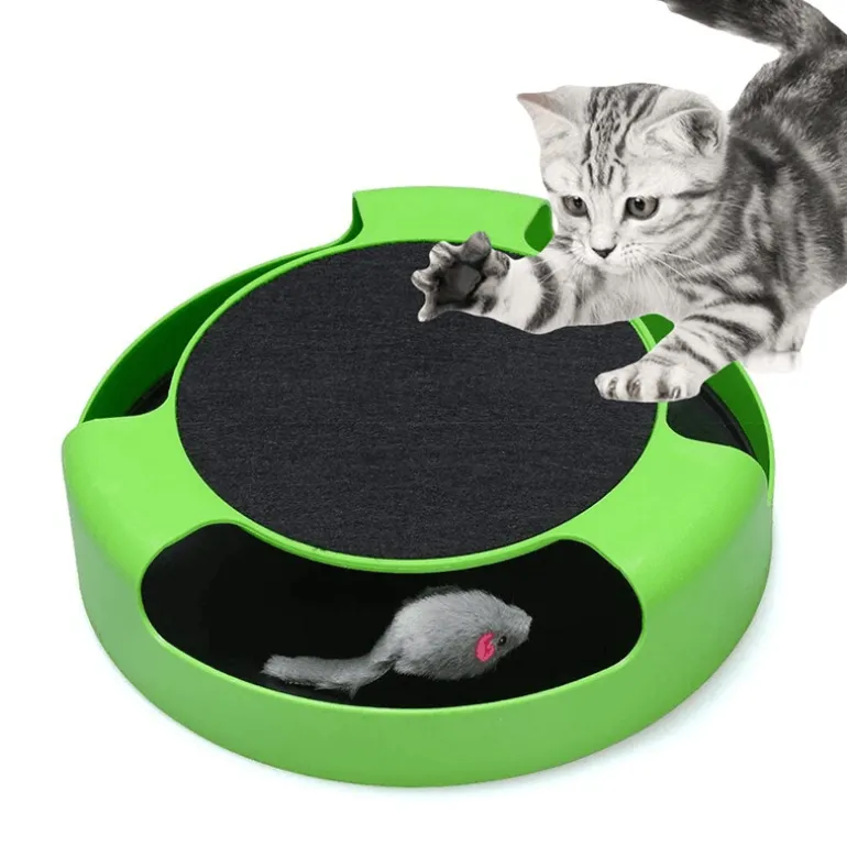 Interaktives Haustierspielzeug – Spannende Drehmaus für Katzen und Hunde