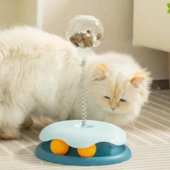 Interaktives Katzenfutter-Spielzeug – Drehteller-Futterspender für spaßige Spielzeit