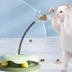 Interaktives Katzenfutter-Spielzeug – Drehteller-Futterspender für spaßige Spielzeit