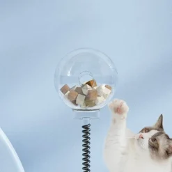 Interaktives Katzenfutter-Spielzeug – Drehteller-Futterspender für spaßige Spielzeit