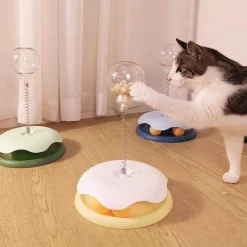 Interaktives Katzenfutter-Spielzeug – Drehteller-Futterspender für spaßige Spielzeit
