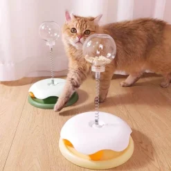 Interaktives Katzenfutter-Spielzeug – Drehteller-Futterspender für spaßige Spielzeit