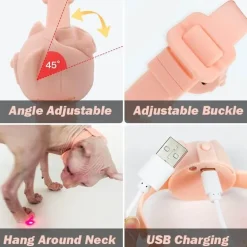 Interaktives Laserpointer-Katzenspielzeug – lustige Taschenlampe für Haustiere