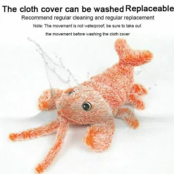 Interaktives Plüsch-Hummer-Katzenspielzeug – Schlabberspielzeug für Haustiere