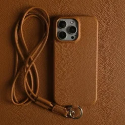 iPhone-Hülle aus echtem Leder – luxuriöses Rindsleder-Design