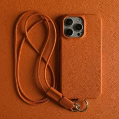 iPhone-Hülle aus echtem Leder – luxuriöses Rindsleder-Design