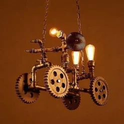 Iron Motorcycle Lamp - Modern Industrial Light Decor