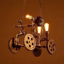 Iron Motorcycle Lamp - Modern Industrial Light Decor