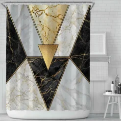 Isis Marble Shower Curtain - Elegant Bathroom Decor