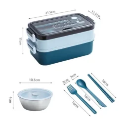 Isolierte, auslaufsichere Suppenschüssel – doppelschichtiger Lunchbehälter