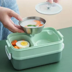 Isolierte, auslaufsichere Suppenschüssel – doppelschichtiger Lunchbehälter