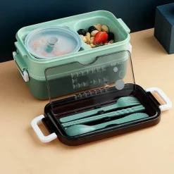 Isolierte, auslaufsichere Suppenschüssel – doppelschichtiger Lunchbehälter