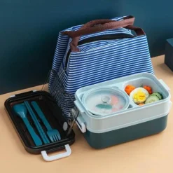 Isolierte, auslaufsichere Suppenschüssel – doppelschichtiger Lunchbehälter