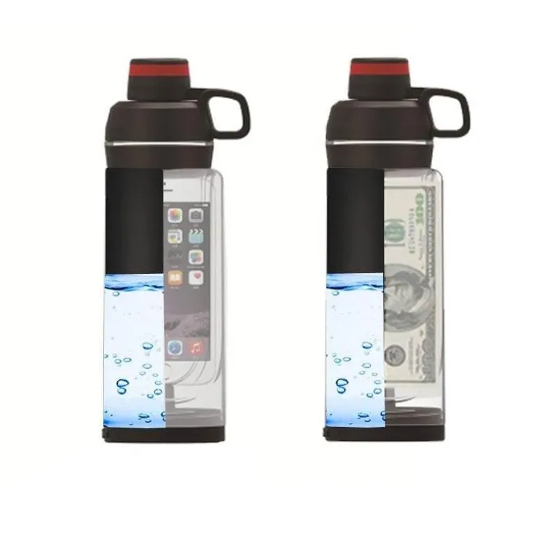 Isolierte Thermos-Wasserflasche – Reisebecher mit versteckter Tasche und Geheimfach