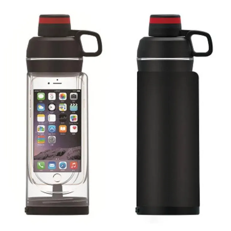Isolierte Thermos-Wasserflasche – Reisebecher mit versteckter Tasche und Geheimfach