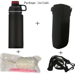 Isolierte Thermos-Wasserflasche – Reisebecher mit versteckter Tasche und Geheimfach