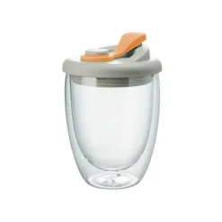 Isolierter doppelwandiger Glasbecher – auslaufsicherer transparenter Kaffeebecher