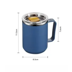 Isolierter Kaffeebecher aus Edelstahl mit Henkel – Reisebecher