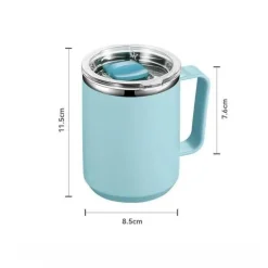 Isolierter Kaffeebecher aus Edelstahl mit Henkel – Reisebecher