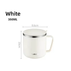 Isolierter Kaffeebecher aus Edelstahl, 350 ml, mit hitzebeständigem Deckel