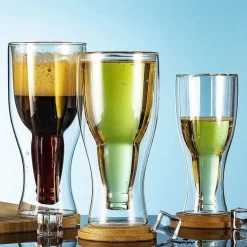 Isoliertes doppelwandiges Glasset – Bier, Wein, Whiskey, Champagner