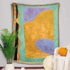 Jacquard-Wandteppichdecke – dekorative gewebte Überwurfdecke