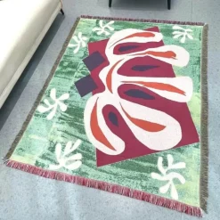 Jacquard-Wandteppichdecke – dekorative gewebte Überwurfdecke