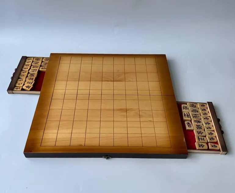 Japanese Chess Set, Shogi Board Game, Unique Gift for Couples