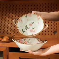 Japanische Keramik-Nudelschüssel mit Griff, 75-Zoll-Suppenschüssel für Ramen-Warmgerichte