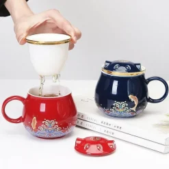 Japanische Tee-Ei-Tassen aus Keramik – Elegantes Teezubereitungsset