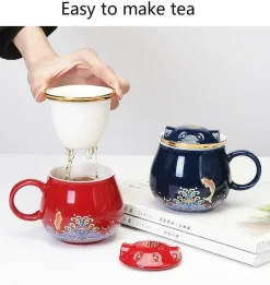 Japanische Tee-Ei-Tassen aus Keramik – Elegantes Teezubereitungsset