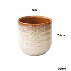 Japanische Teetasse aus Keramik – Porzellanbecher, Trinkgeschirr