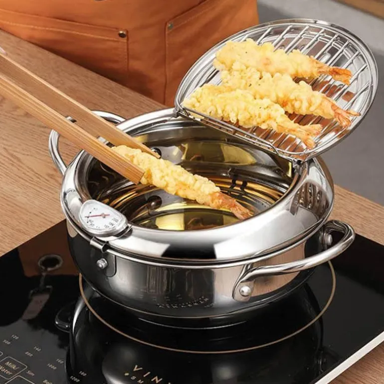 Japanische Tempura-Fritteuse – Authentischer Frittiertopf