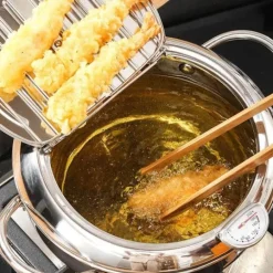 Japanische Tempura-Fritteuse – Authentischer Frittiertopf