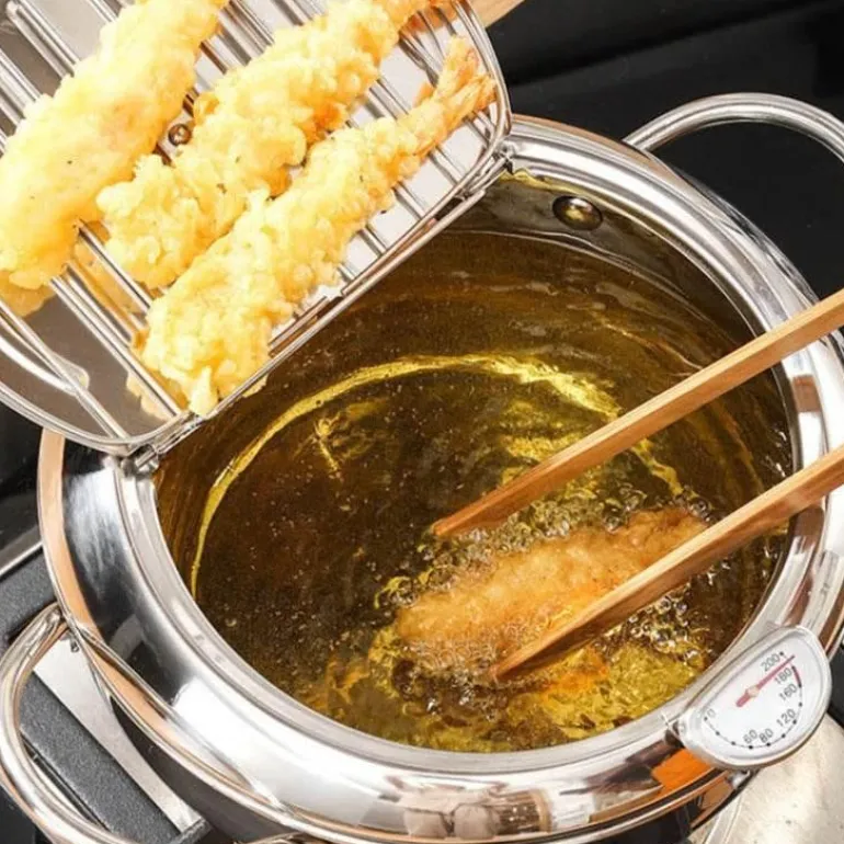 Japanische Tempura-Fritteuse – Authentischer Frittiertopf