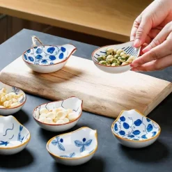 Japanischer Keramik-Soßenteller - Porzellan-Snackteller