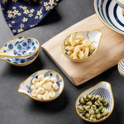 Japanischer Keramik-Soßenteller - Porzellan-Snackteller