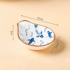 Japanischer Keramik-Soßenteller - Porzellan-Snackteller
