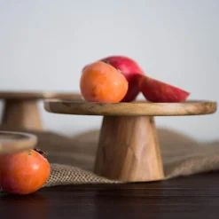 Japanischer Snackteller aus Holz – Elegantes Sushi- und Vorspeisengeschirr