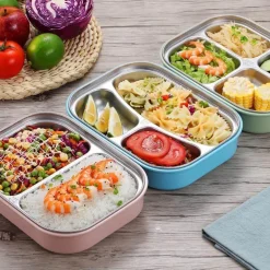 Japanisches Bento-Box-Set aus Edelstahl – langlebige Lunchbox mit Behältern