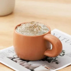 Japanisches Kaffeetassen-Set aus Steingut – 280 ml Frühstückstassen fürs Büro