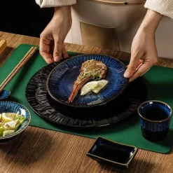 Japanisches Keramik-Geschirrset - Kiln Change Teller Schüsseln