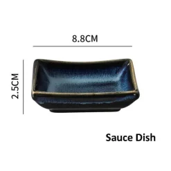 Japanisches Keramik-Geschirrset - Kiln Change Teller Schüsseln