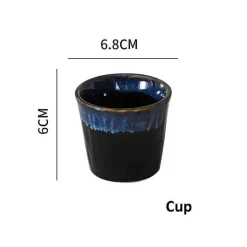 Japanisches Keramik-Geschirrset - Kiln Change Teller Schüsseln