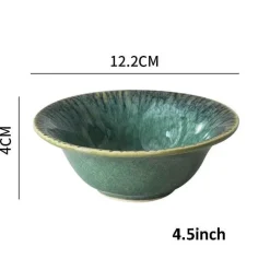 Japanisches Keramik-Geschirrset - Kiln Change Teller Schüsseln