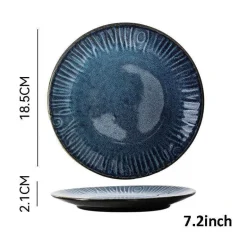 Japanisches Keramik-Geschirrset - Kiln Change Teller Schüsseln