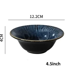 Japanisches Keramik-Geschirrset - Kiln Change Teller Schüsseln