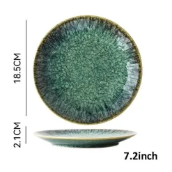 Japanisches Keramik-Geschirrset - Kiln Change Teller Schüsseln